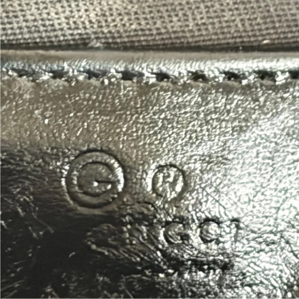 Gucci Embossed Black Leather Clutch - Picture 7 of 9